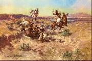 Charles M Russell The Broken Rope oil painting
